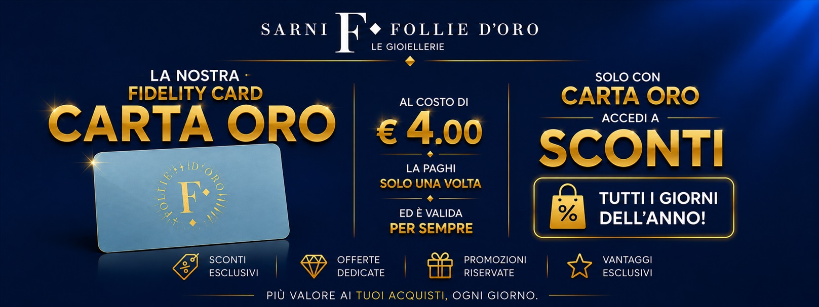 Carta Oro Fidelity Card Follie d'Oro