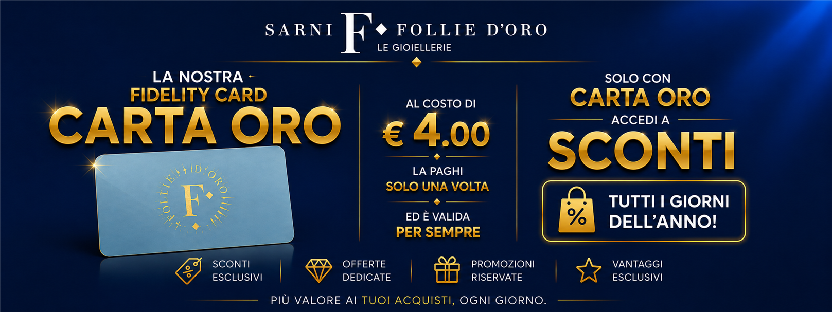 Carta Oro Fidelity Card Follie d'Oro