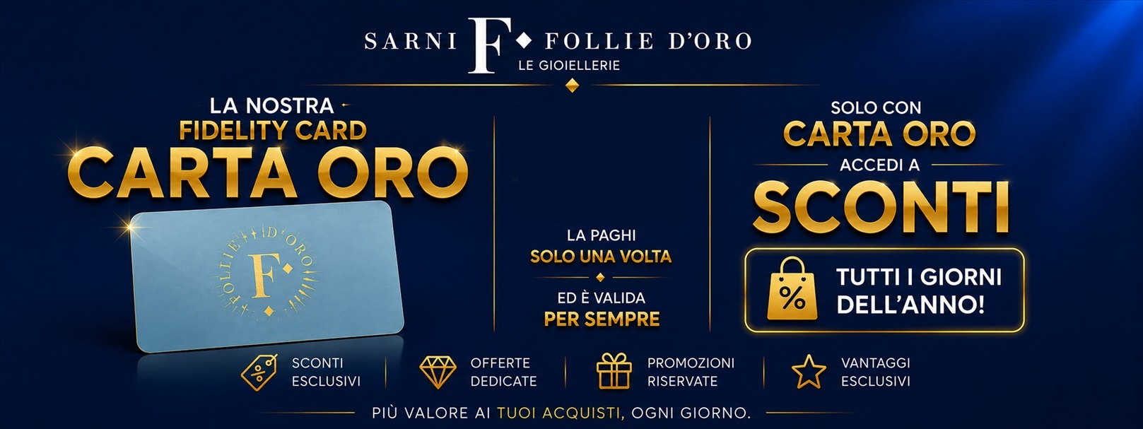 Carta Oro Fidelity Card Follie d'Oro